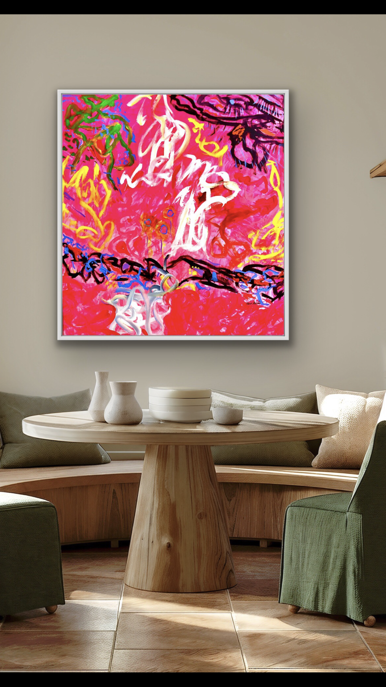 Was it the Sugar in the Pavlova? - Original Textured Acrylic by Joan Blond