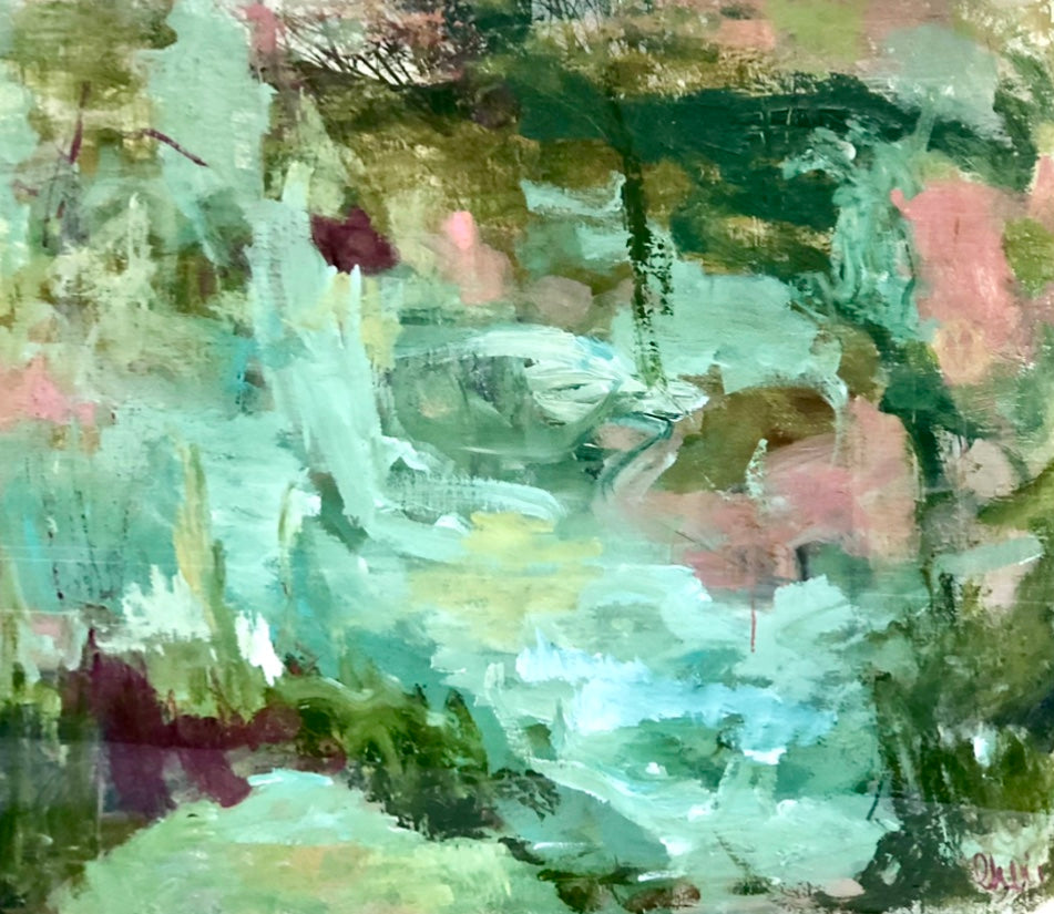 Deep Frost — Original Abstract Landscape Painting by Cherie Brown
