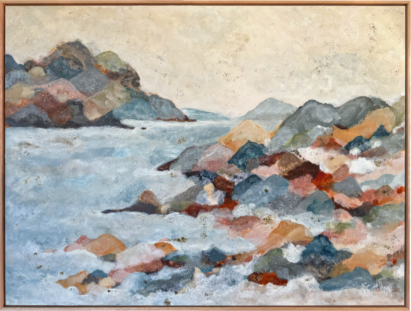 Lizzie Alsop - Coastal Mist | Large Original Australian Coastal Landscape Painting