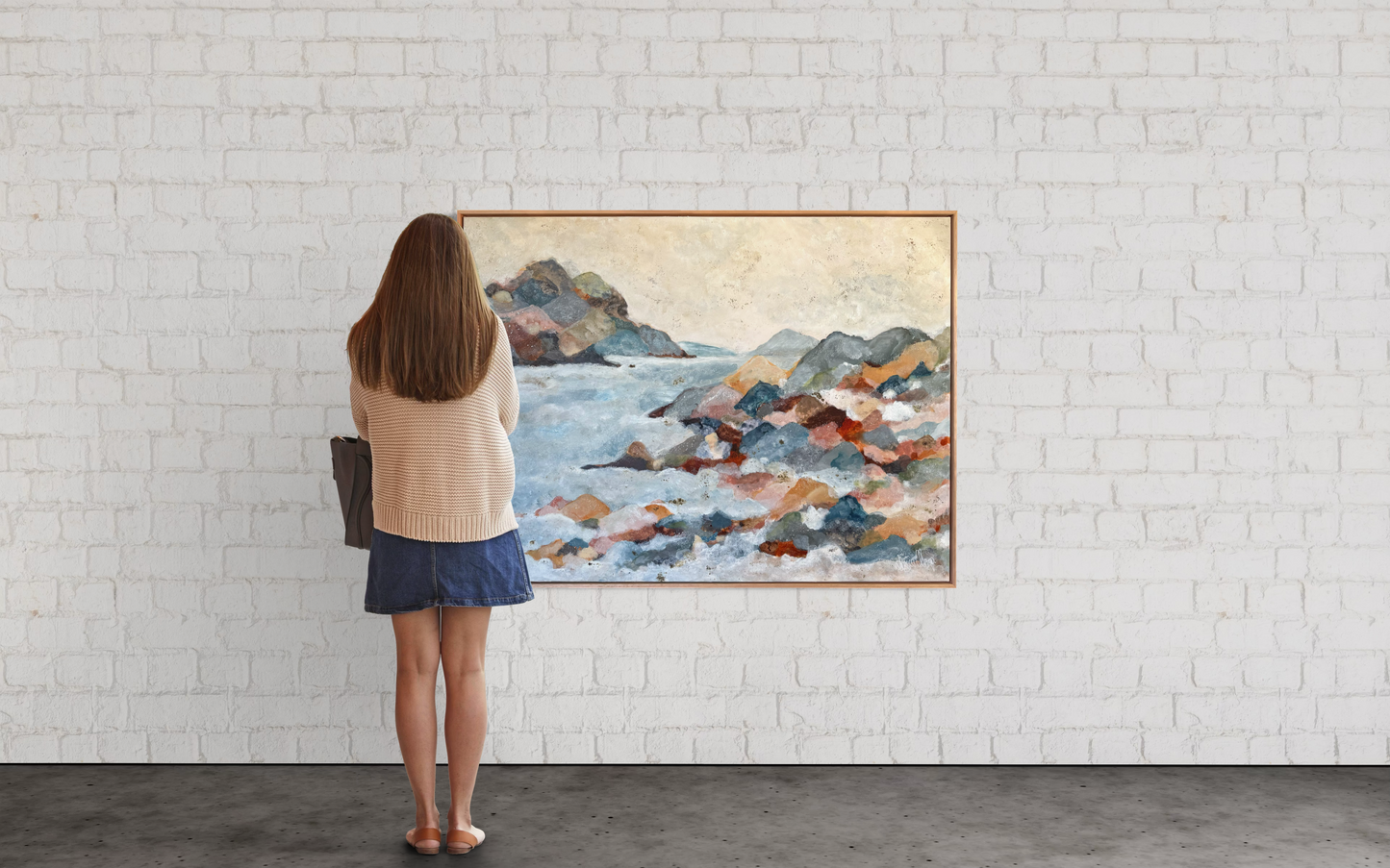 Lizzie Alsop - Coastal Mist | Large Original Australian Coastal Landscape Painting